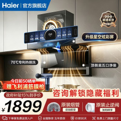 海尔 【大嘴C61pro以旧换新】抽吸排油烟机大吸力一级能效专利热熔洗顶侧双三吸烟灶套装全国仓发货 【彩屏升级款单机】28m³飓风吸力+星空炫彩屏