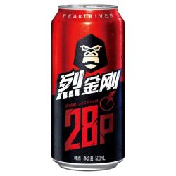 珠江啤酒 28度珠江烈金刚啤酒500mL*3罐官方旗舰店