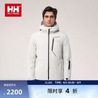 hh冬季保暖鹅绒防水透湿透气高性能冲锋衣羽绒服 燕麦奶色-男 XL