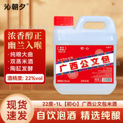 沁朝夕广西公文包酒 高低度桶装纯粮酒酿造醇厚老式广西正宗配制酒 22度1L[初心]广西公文包酒