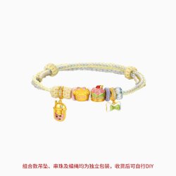 潮宏基 三丽鸥黄金串珠足金转运珠s925银手绳手链联名