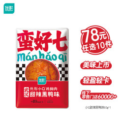 优形 低温鸡胸肉甜辣黑鸭味60g  任/选10件
