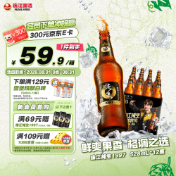珠江啤酒 97纯生啤酒 528ml*12瓶