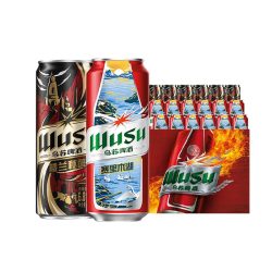 乌苏啤酒 双口味混合装 500ml*18罐（红500ml*12罐+楼兰500ml*6罐）非原箱