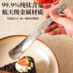 纳有风 纯钛甜品勺 19.7cm