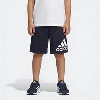 adidas 儿童裤子夏季青少年百搭透气休闲短裤男大童户外运动跑步裤