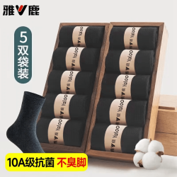 雅鹿 南极人 男士秋冬中筒袜 10双装