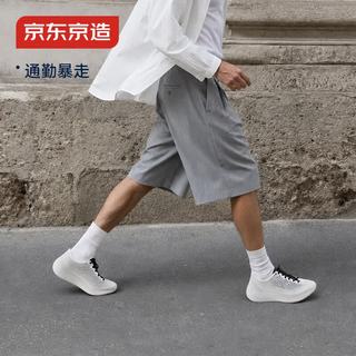 京东京造 风巢2代 3D打印透气 纳米素白 38码 男士休闲鞋
