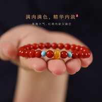 半日逅屿 南红玛瑙气质素雅手串好运玉莲蓬鸿运蜜蜡转运珠女款森系 南红玛瑙-蜜蜡款【6mm】