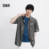 森马 男装 满印休闲衬衣00392