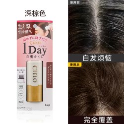 美源 日本进口美源一次性遮盖白发神器补发根染发笔不掉色宣若染发棒