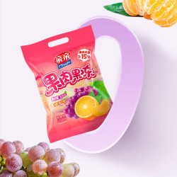 亲亲 0脂肪蒟蒻果冻 520g桔子葡萄果肉果冻 办公室休闲零食魔芋食品