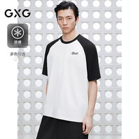 GXG 撞色插肩袖凉感短袖T恤