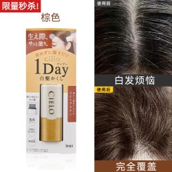 美源 日本cielo宣若一次性染发笔棒美源遮白发神器临时补色梳免洗应急