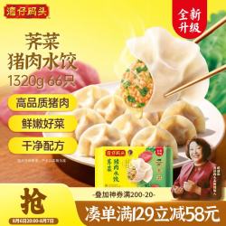 湾仔码头 白菜三鲜猪肉水饺 66只 1.32kg