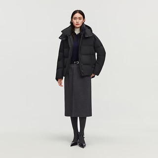 波司登 女士脱卸帽鹅绒羽绒服 黑色 L 170/92A