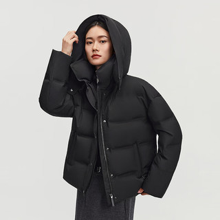 波司登 女士脱卸帽鹅绒羽绒服 黑色 L 170/92A