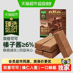 天猫超市 榛子可可威化饼干 220g 盒装