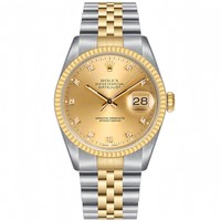 ROLEX 日志型 男士自动机械手表 16233 18k黄金镶钻