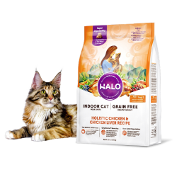 HALO 美国进口Halo自然光环猫粮纯鲜肉克软便健美体态美毛成猫粮10磅