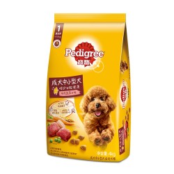 宝路 狗粮小中大通用型成犬幼犬牛肉蔬菜犬粮4kg金毛泰迪边牧8斤装