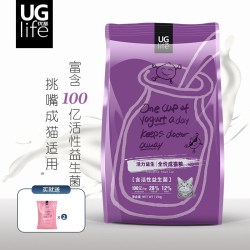 优基 益生菌猫粮2kg室内幼成猫全价全期营养主食鸡肉无谷