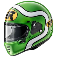 Arai 日本进口 RAPIDE-NEO 3C摩托车头盔复古机车全盔 绿白条纹 S