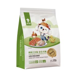 元小歪 鲜肉三文鱼全价犬粮全犬期营养狗粮肠胃消化功能小包装500g