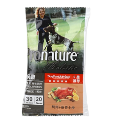 Pronature 鸭肉橙犬粮50g清火淡化泪痕狗用试吃装100g