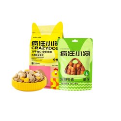 疯狂小狗 冻干夹心狗粮泰迪比熊柯基磨牙棒中小型幼成犬通用护肠胃