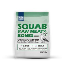 优基 乳鸽狗粮宠物生骨肉冻干犬粮小中大型成幼犬通用营养1.5kg