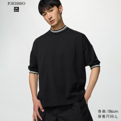 优衣库 SUPIMA COTTON T恤/短袖男装女装合作款487898 09 黑色 M