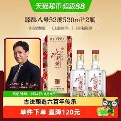 水井坊 浓香白酒礼盒 礼袋  浓香型 52%Vol. 包装 520ml