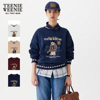 TEENIE WEENIE 格纹刺绣圆领卫衣 深蓝色