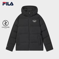 FILA 官方情侣款羽绒服冬新保暖面包服连帽加厚上衣男女