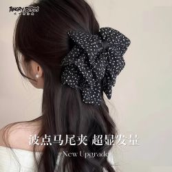 ANGRY BIRDS 法式蝴蝶结马尾夹抓夹发量少2026新款女童高级感赫本风