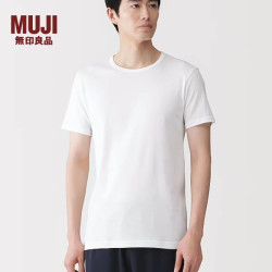 無印良品 MUJI 无印良品 MUJI 男式 棉质凉爽圆领短袖T恤 男士男款打底衫夏季