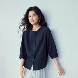 佐丹奴 女士七分袖圆领衬衫 2026年春夏新款