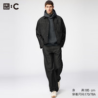 优衣库 489557 廓形牛仔风长裤 黑色 31/170/78A