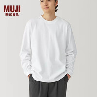 無印良品 MUJI 无印良品 MUJI 男式 水洗粗棉线圆领长袖T恤男士打底衫纯色套头衫
