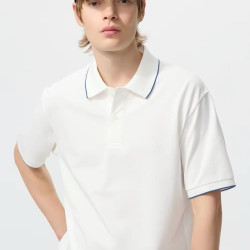 优衣库 快干POLO衫/短袖/条纹饰边优衣库男装女装合作款/T恤485564