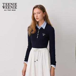 TEENIE WEENIE 女装Polo领针织衫 藏青色 S 160