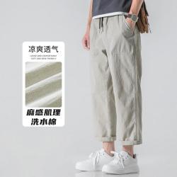 我的速度 宽松直筒 男士九分裤