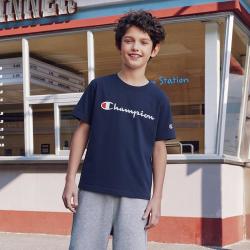 Champion 儿童纯棉短袖T恤运动风潮牌户外亲肤舒适简约
