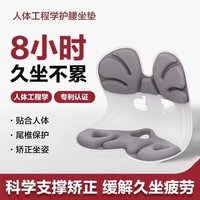 颐沛凌 2656 护腰坐垫 人体工学 办公室腰靠 床上久坐神器 灰色-神秘灰（可承重300斤）