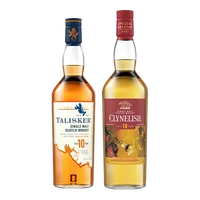 泰斯卡 10年 500ml + 克里尼利基 10年 500ml 威士忌套装 洋酒