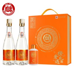 白水杜康 橙礼奢遇52度浓香型礼盒装（500ml*4瓶，100ml*2瓶）