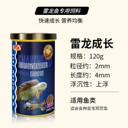 仟湖 雷龙鱼饲料增色黄金眼镜蛇专用鱼食七彩火背鬼王酒红高钙鱼粮