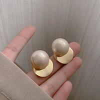 半日逅屿 欧美金属圆片耳环 2026年新款 E4565