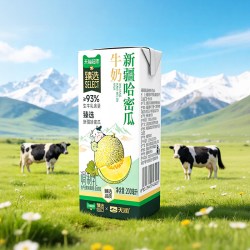 天润 猫超臻选新疆天润冰川牧场哈密瓜牛奶93%生牛乳早餐奶200ml*10盒
